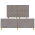 Lit en tissu taupe vidaXL 140x200 cm