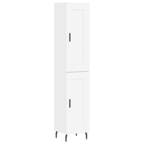 vidaXL Buffet haut Blanc 34 5x34x180 cm Bois d'ingénierie