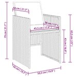 vidaXL Ensemble à manger de jardin 9Pièces coussins noir résine tressée