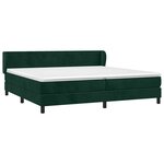 vidaXL Sommier à lattes de lit et matelas Vert foncé 200x200cm Velours