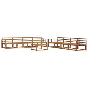 vidaXL Ensemble de canapés d'extérieur 9 Pièces Naturel