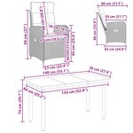vidaXL Ensemble de Tables Basses avec coussin avec oreiller 5 Pièces Noir