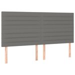vidaXL Cadre de lit avec tête de lit Gris foncé 160 x 200 cm Tissu