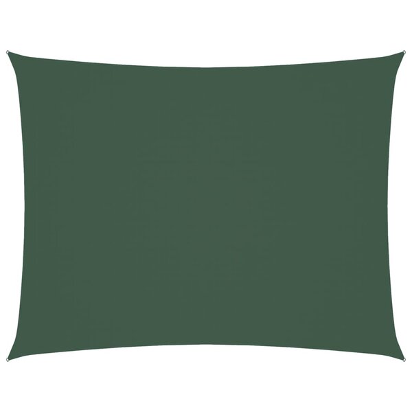 vidaXL Voile de parasol tissu oxford rectangulaire 2 5x4 m vert foncé