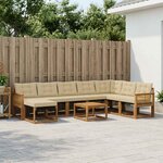 vidaXL Ensemble de canapés d'extérieur 9 Pièces Naturel et Beige
