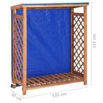 vidaXL Remise à bois de chauffage 105x38x115 cm Bois d'acacia solide