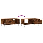 vidaXL Table basse Chêne fumé 90x50x36 5 cm Bois d'ingénierie