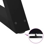 vidaXL Pieds de table à manger 2 pièces Noir 60 x (72-73 3) cm Acier