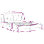 vidaXL Cadre de lit avec LED sans matelas blanc et noir 140x190 cm