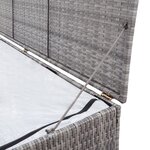 vidaXL Boîte de rangement de jardin gris 150x50x60 cm résine tressée