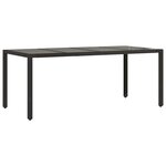 vidaXL Ensemble de bistro de jardin 9 Pièces coussins noir poly rotin