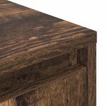 vidaXL Meuble TV avec lumières LED chêne fumé 100x41x50 cm