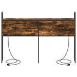 vidaXL Tête de lit de rangement Chêne fumé 160 cm Bois d'ingénierie