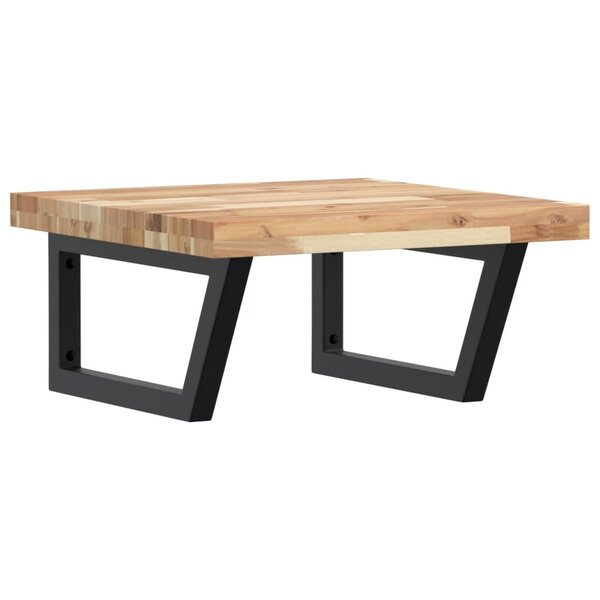 vidaXL Étagère de vasque murale acier et bois massif d'acacia