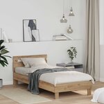 vidaXL Cadre de lit Chêne artisanal 75 x 190 cm Bois d'ingénierie