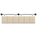 vidaXL Tête de lit suspendue Crème Tissu