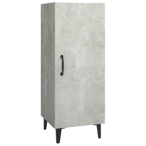 vidaXL Buffet Gris béton 34 5x34x90 cm Bois d'ingénierie