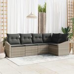 vidaXL Ensemble de salle à manger pour jardin 5 Pièces Gris clair