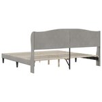 vidaXL Cadre de lit avec tête de lit Gris clair 180 x 200 cm Velours