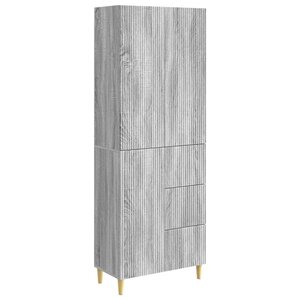 vidaXL Ensemble de Meubles 2 Pièces Sonoma gris 66 x 34 5 x 90 cm