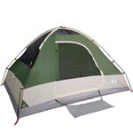 vidaXL Tente familiale à dôme 6 personnes vert imperméable