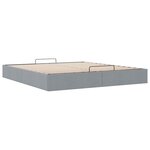 VidaXL Cadre de lit ottoman sans matelas gris clair 180x200 cm tissu