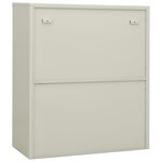vidaXL Armoire de bureau Gris clair 90x40x105 cm Acier