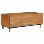 vidaXL Table basse Marron Clair 100 x 54 x 40 cm Bois d'acacia massif