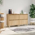 vidaXL Buffets 2 Pièces chêne sonoma 60x35x70 cm bois d'ingénierie