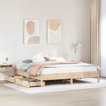 vidaXL Cadre de lit sans matelas 200x200 cm bois massif de pin