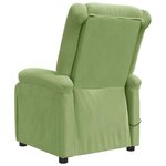 vidaXL Fauteuil inclinable électrique vert clair velours