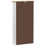 vidaXL Meuble CD Blanc 52 x 17.5 x 103 cm Pin massif