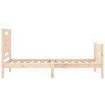 vidaXL Cadre de lit et tête de lit 100x200 cm bois massif