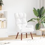 Fauteuil relaxant vidaXL en faux cuir blanc