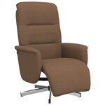 vidaXL Fauteuil inclinable avec repose-pieds marron tissu