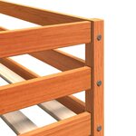 vidaXL Lit superposé cire marron 75x190 cm bois de pin massif