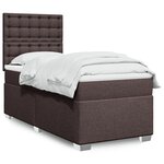 vidaXL Sommier à lattes de lit avec matelas Marron foncé 90x200 cm