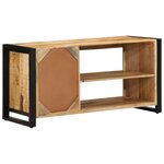 vidaXL Banc à Chaussures Marron Bois de manguier massif