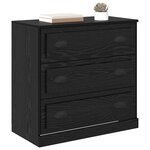 vidaXL Buffet Chêne noir 70 x 35 5 x 67 5 cm Bois d'ingénierie