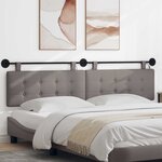 vidaXL Tête de lit suspendue Taupe Tissu