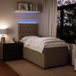 vidaXL Sommier à lattes de lit et matelas Gris clair 80x200 cm Velours