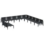 vidaXL Ensemble de canapé de jardin 11 Pièces Anthracite Acier