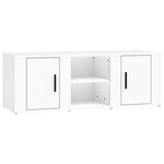 vidaXL Meuble TV Blanc 100x31 5x35 cm Bois d'ingénierie