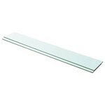 vidaXL Panneaux d'étagère 2 Pièces Verre Transparent 100 x 15 cm