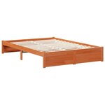 vidaXL Cadre de lit Cire marron 140 x 200 cm Bois de Pin Massif