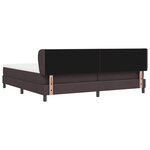vidaXL Lit boxspring avec matelas Marron foncé 200 x 200 cm tissu