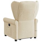 vidaXL Fauteuil inclinable de massage électrique Crème Tissu