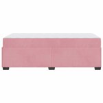 vidaXL Cadre de lit avec matelas Rose 80 x 200 cm tissu