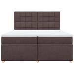 vidaXL Sommier à lattes de lit avec matelas Marron foncé 200x200 cm