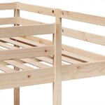 vidaXL Lit superposé triple 140x200/70x140 cm bois de pin massif
